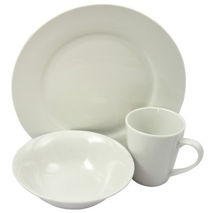 Gibson Home Noble Court Fine Ceramic 12 Piece Dinnerware Set in White - 1 of 4