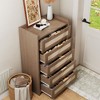 Bohemian Rattan 5-Drawer Dresser, 46" Tall Woven Storage Cabinet, Night Stand Clothes Storage Cabinet - 4 of 4