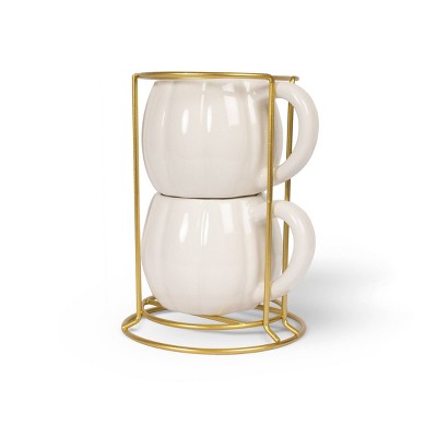 2pk Stackable Espresso Mugs Pumpkin - Bullseye's Playground™