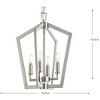Progress Lighting Galloway 4-Light Foyer Pendant, Brushed Nickel, Open Frame, Grey Washed Oak, Candelabra Bulbs - 2 of 4