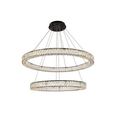 Elegant Lighting Monroe 2 - Light Pendant in  Black