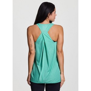 RBX Active Women's Super Soft Relaxed Fit Twist Racerback Tunic Tank Top - 1 of 4