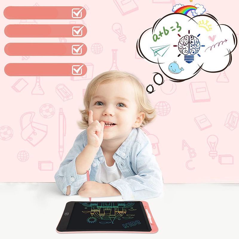 Link Kids LCD 10inch Color Writing Doodle Board Tablet Electronic Erasable Reusable Drawing Pad Educational Learning Toy Multicolor 3 Pack, 4 of 7