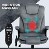 6 Point Executive Office Chair with Heat, Velvet High Back Vibrating Massage Office Chair - 4 of 4