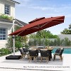 PURPLE LEAF 12ft Patio Umbrella Outdoor Square Double-Top Aluminum Umbrella Cantilever Patio Umbrella for Garden Deck Pool Patio - 2 of 4