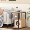 Costway Cat Furniture End Table w/ Scratching Post Removable Scratching Mat Living Room - 4 of 4