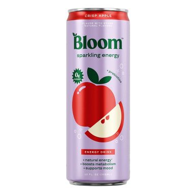 BLOOM NUTRITION Sparkling Energy Drink - Crisp Apple - 12 fl oz Can