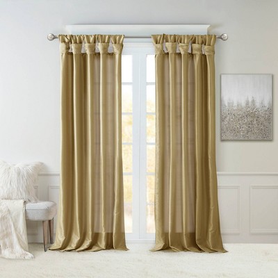 Lillian Twisted Tab Light Filtering Lined Curtain Panel : Target