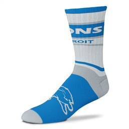 NFL Detroit Lions Bar Stripe Adaptive Crew Socks - L