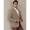 Lars Amadeus Men's Classic Fit Business Two Button Houndstooth Printed Blazer - 2 of 4