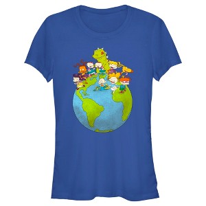 Juniors Womens Rugrats Earth Babies T-Shirt - 1 of 4