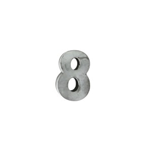 Slickblue Individual Metal Zinc Numbers 0-9, Wall Mount Address Numbers, Modern, Silver, 6" - 1 of 3