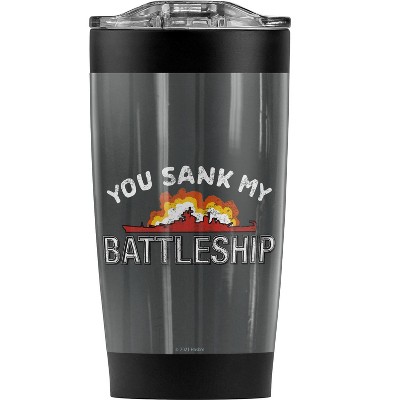 Battleship Sunk Steel Tumbler 20oz Coffee Travel Mug