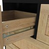 Rattan Nightstand, Night Stand with 4 Drawers, 31.5 Inch Bedside End Table for Bedroom, Side Table, Boho Style - 4 of 4