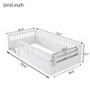 Gulches Twin Montessori Wood Floor Bed Frame with High Rails, LED Light & Storage Shelf, White - 4 of 4