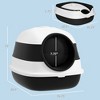Akoasm Large Foldable & Easy Clean Two-Way Entrance Cat Litter Box With High Sides Lid, Air Freshener-White+Black - 2 of 4