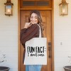 City Creek Prints Fun Fact I Don't Care Canvas Tote Bag - 15x16 - Natural - 2 of 2