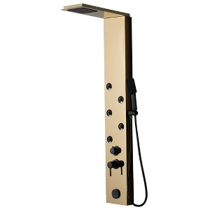 BWE 4-Jet Rainfall Shower Panel System with Rainfall Shower Head and Shower Wand - 1 of 4