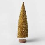 12" Decorative Glitter Sisal Bottle Brush Tree - Wondershop™