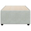 vidaXL Velvet upholstered Twin XL Bed Frame - Light Gray - slats for Support - Modern Style - Assembly Required - 4 of 4