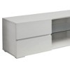55.25" MDF Modern TV Console with 4 Drawers, 1 Glass Shelf and Wire Management for TVs up to 60 Inches for Living Room - 3 of 4