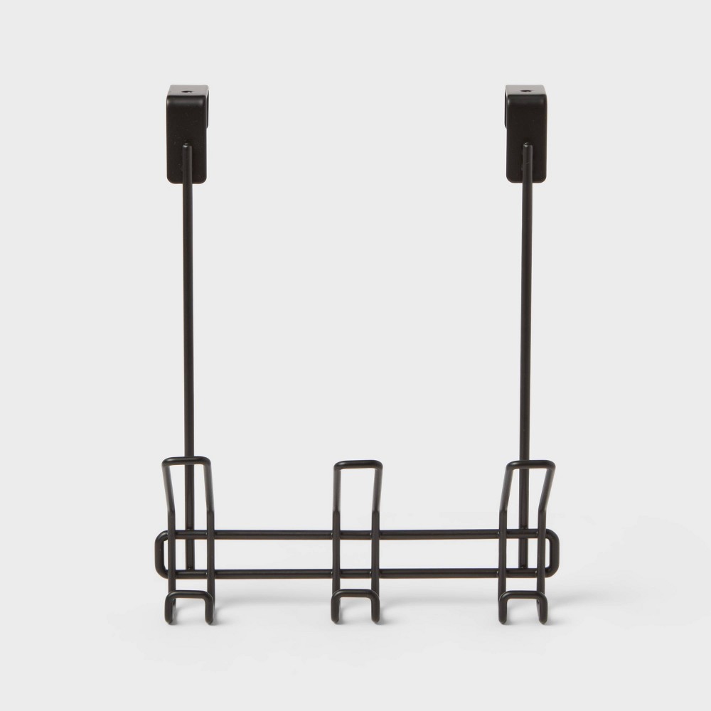 3 Hook Over The Door Organizer Matte Black - Threshold™