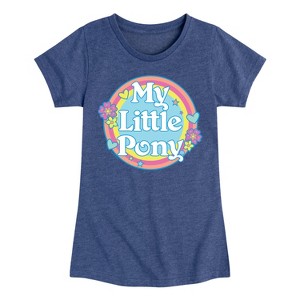 Girls' - My Little Pony - Retro Rainbow Badge Logo Fitted Short Sleeve Graphic T-Shirt - 1 of 4