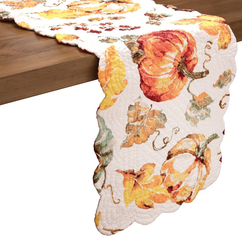 C&F Home 14" x 51" Watercolor Pumpkin Table Thanksgiving Table Runner, 2 of 5