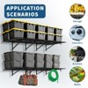 2-Pack Garage Wall Shelves,Heavy Duty Floating Shelves, 150 Lbs Load Capacity Wall Mounted Garage Tool Organizer, Ideal for Shed, Black - 4 of 4