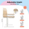 JUJABU 47.2" Kids Adjustable Study Desk with Tiltable Desktop and Double bookshelf, Natural - 4 of 4