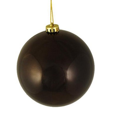 Northlight 6" Shiny Shatterproof Christmas Ball Ornament - Brown