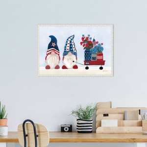 Amanti Art 23"x16" American Gnome I by Yvette St. Amant Framed Canvas Wall Art Print - 1 of 4
