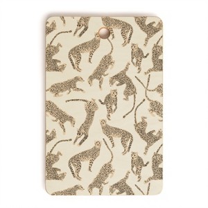 Iveta Abolina Cheetahs Tan Cutting Board Rectangle - Deny Designs - 1 of 3