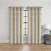 Habitat 100% Polyester Phoebe Light Embroidered Stripe Filtering Grommet Curtain Panel Taupe - 2 of 4