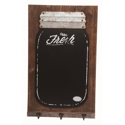 Transpac Wood 25.5 in. Multicolor Spring Farm Fresh Chalkboard Mason Jar Wall Decor