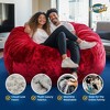 Ultimate Sack 6ft Bean Bag Chair, Oversized Comfortable Indoor Floor Lounger, Giant Foam-Filled Furniture for Relaxing, Navy Fur - 2 of 4