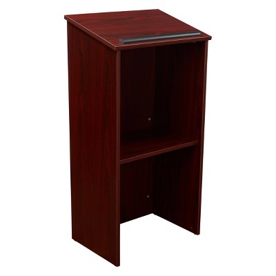 Full Floor Lectern Lecture Podium Mahogany - Oklahoma Sound