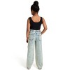 Mocamel New Snowflake Water Wash Distressed Design Wide Leg Jeans for Teenage Girls - 2 of 4
