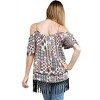 Women's Off The Shoulder Fringe Top - KORI - 2 of 4