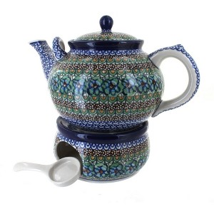 Blue Rose Polish Pottery 444-63 Ceramika Large Teapot & Warmer - 1 of 1