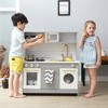 Teamson Kids Little Chef Berlin Modern Play Kitchen Set with Pot, Pan, Lid, Spatula, Cutting Board, & Play Phone for Boys & Girls, Gray/White - 2 of 4