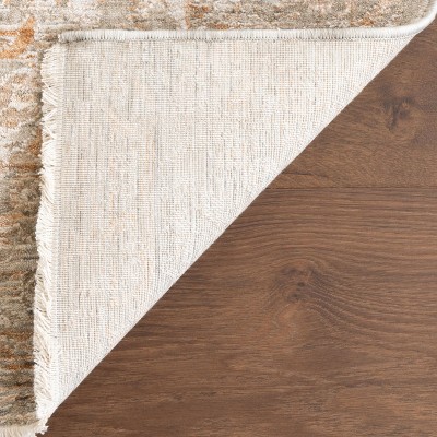 Kriti Beige and Taupe Medallion Synthetic Area Rug