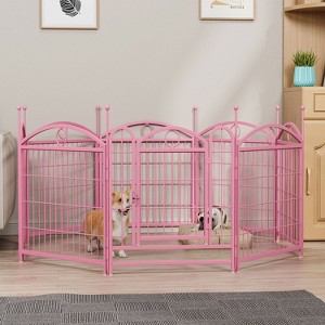 KTMBDW Foldable Octagonal Metal Exercise Dog Playpen - Indoor/Outdoor, Extra Small (8 Panels, 24 x 24) - Puppy - 1 of 4