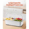 Countertop Food Serving Display Container, 4-Pan Stainless Steel Buffet Tray with Clear Lid & Freezer Boxes for Restaurants, Hotels & Parties - 4 of 4
