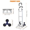 Aluminum Stair Climber Hand Truck, 650 lb Capacity, Heavy Duty 2-in-1 Convertible Design, Triangle Wheel for Easy Movement, Dual Handles for Shopping - 2 of 4