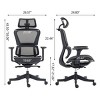 Ergonomic Mesh Back Desk Chair with 4D Armrests and Adjustable Height for Study or Home Office -3irtyhousy - 4 of 4