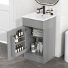 ALEXOUN 18 Inch Bathroom Vanity with Ceramic Sink,Free-Standing Wooden Single Storage Cabinet with Adjustable Shelf & Storage Rack, - 2 of 4