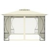 vidaXL Gazebo with Nets Canopy Tent Patio Pavilion Marquees Outdoor Garden - Cream 118.1" x 157.5" x 104.3" - 3 of 4