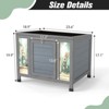 AZL1 Life Concept Pet Crates and Houses Small Wooden Rabbit Hutch with Lockable Door, Weatherproof Roof, Openable Top, Gray, 23.62"*16.3"*19.5" - 3 of 4