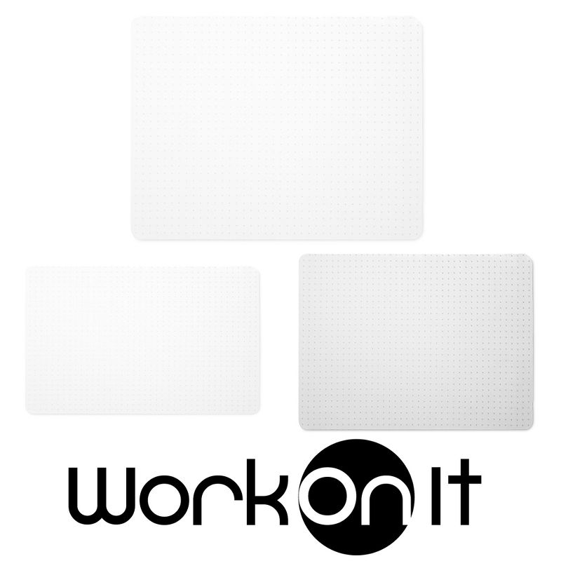 WorkOnIt Office Desk Chair Floor Mat, Clear, 4 of 6